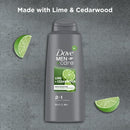 Dove Men+Care Men 2-in-1 Shampoo & Conditioner Lime + Cedarwood Plant Based Cleansers, 20.4 oz