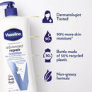 Vaseline Intensive Care Body Lotion Advanced Repair Unscented for Women Dry Skin, 32 oz